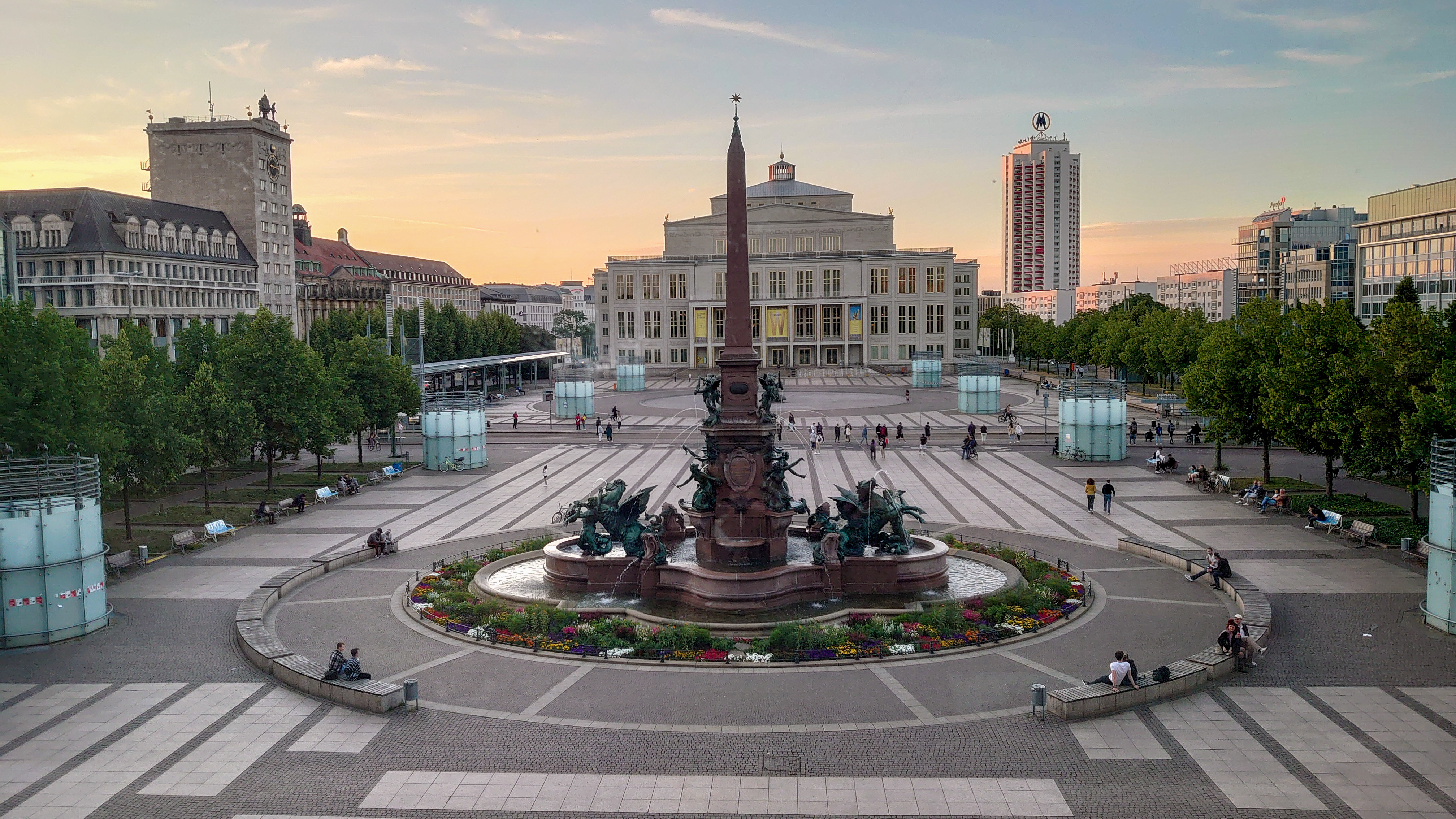 Blick über den Augustusplatz in Leipzig