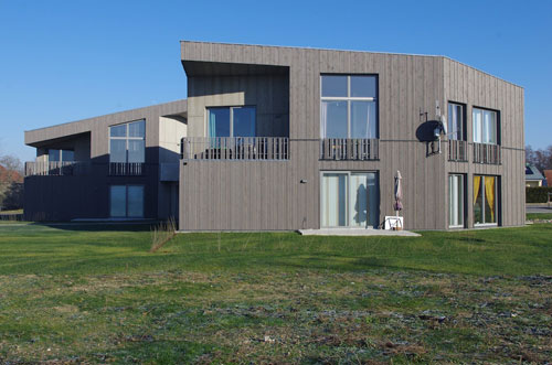 Hohenpriessnitz, Mehrfamilienhäuser in Brettschichtholzbauweise, denkenbauenwohnen Architekten, © Bernhard Tatter