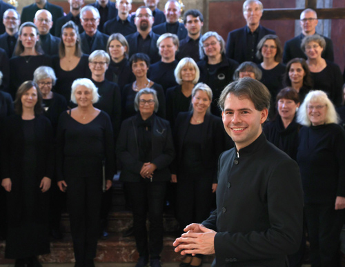 Der BachChor Leipzig mit Nikolaikantor Markus Kaufmann, Quelle: BachChor Leipzig / Gerd Mothes