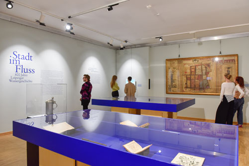 Ausstellungsimpression »Stadt im Fluss. 800 Jahre Leipziger Wassergeschichte« (bis 17. Mai 2026), Foto: Markus Scholz 
