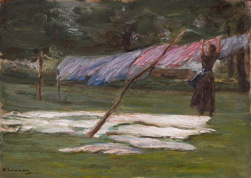 Max Liebermann, Wäschetrocknen – Die Bleiche, 1890, Museum Kunst der Westküste, Alkersum/Föhr, Dauerleihgabe aus Privatbesitz