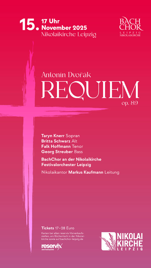 Der BachChor lädt zum »Requiem op. 89« von Antonín Dvorák.