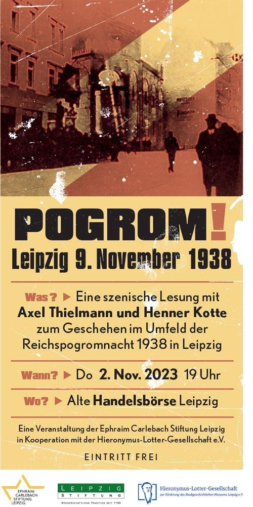 Themenabend zu 85 Jahre Reichsprogromnacht
