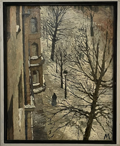 Mozartstraße, Gerhard Kurt Müller, Öl auf Hartfaser, 1960, Inv.-Nr. K/2025/140